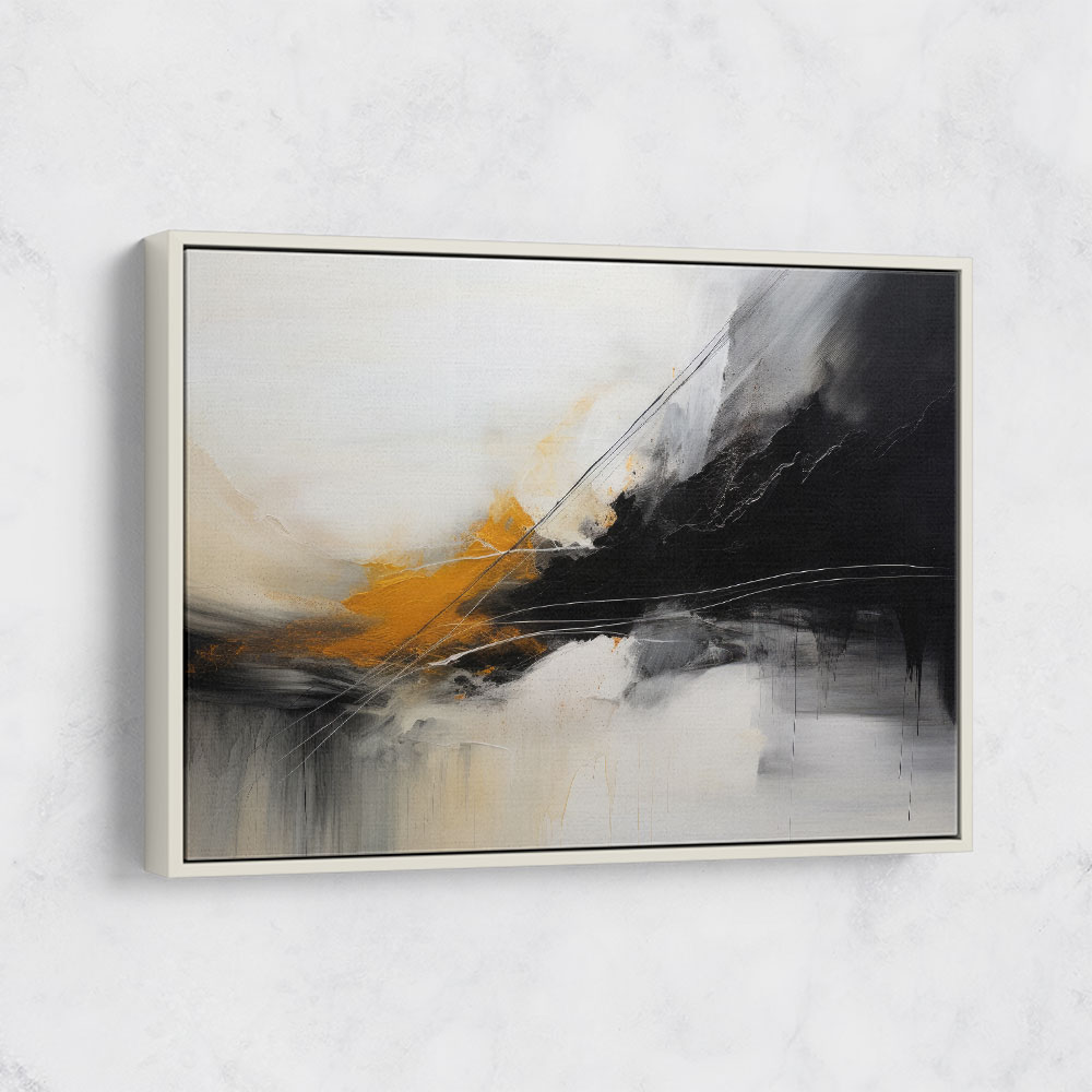 Black Gold Abstract Strokes 3 Wall Art